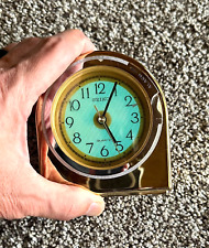 Reloj despertador vintage SEIKO Japón cuarzo oro modelo QEJ 307 G iluminado, usado segunda mano  Embacar hacia Argentina