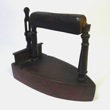 Antique Victorian Era Brass Sad Iron with Cast Iron Heating Insert Look/Read for sale  Shipping to South Africa