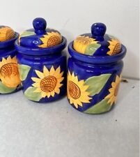 Sunflower jars cobalt for sale  SWINDON