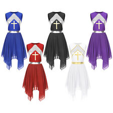 Womens Dress Liturgical Dancewear Sleeveless Costume Praise Dance Cross Loose for sale  Shipping to South Africa