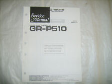 Usado, Pioneer GR-P510 Papel Original Manual de Serviço de Fábrica ARZ2172 com Microficha comprar usado  Enviando para Brazil
