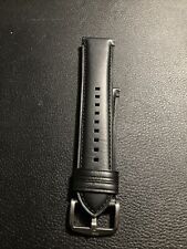 Used, Authentic Fossil Leather Strap S241098 Watch Band Black w/Silver Buckle for sale  Shipping to South Africa