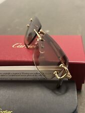 cartier sunglasses Big C Decor Brown/Gold Tint men Glasses for sale  Shipping to South Africa