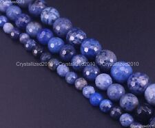 Faceted Natural Sunset Dumortierite Gemstone Round Beads 4mm 6mm 8mm 10mm 15.5" for sale  Shipping to South Africa