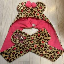 Boné Minnie Fan silenciador padrão leopardo rosa fofo Tóquio Disney Resort Japão comprar usado  Enviando para Brazil