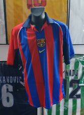 Maillot jersey shirt camiseta Rivaldo  barcelone barcelona vintage 2001 2002 XL d'occasion  Enghien-les-Bains