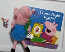 Peluche Peppa Pig George, figura de caballero George, libro de tablero de Peppa Buenas noches segunda mano  Embacar hacia Argentina