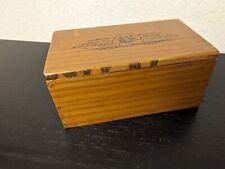 Used, Vtg Wooden Trinket Storage Hinged Small Box 3.25"x5.5"x2.5" Flower for sale  Shipping to South Africa