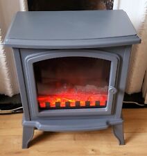 Electric Stove Fireplace Fan Heater With Logs And Light Up Flame Effect - Grey for sale  Shipping to South Africa