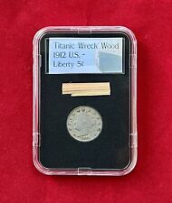 Authentic RMS Titanic Wreck Wood Relic & 1912 Liberty Nickel, Artifact w/COA for sale  Shipping to South Africa