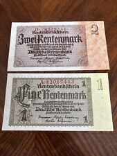 Rentenmark geldscheine 1937 gebraucht kaufen  Berlin