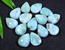 RARE~ 14Pcs Natural Larimar Pectolite Ring Size Pear Gemstone Lot 12X16MM A175 for sale  Shipping to South Africa