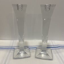 Pair of MIKASA 10" Lead Crystal Candleholders, used for sale  Shipping to South Africa