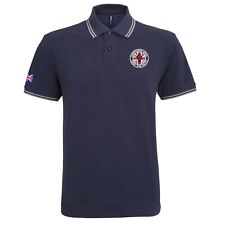 Camisa polo para hombre Northern Soul Union Jack con punta con logotipo de puño bordado.  segunda mano  Embacar hacia Argentina