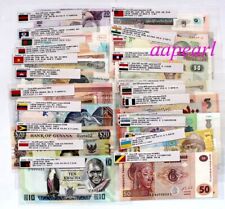 Lotes de 50 billetes diferentes mundiales extranjeros 26 países colecciones unc aprender regalo segunda mano  Embacar hacia Mexico