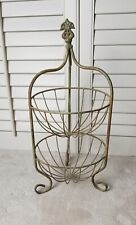 Vintage 2-Tier Metal Fruit Basket Bowl Vegetable Storage  Countertop Rack/Decor for sale  Shipping to South Africa