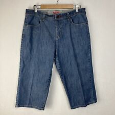 Used, Smiths Dungarees Womens Denim Blue Capri Long Shorts Size 12  for sale  Shipping to South Africa