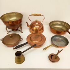 Vintage Copper Kettle Pans Nader Brass Turkish Coffee Pot 10 pcs Job Lot -WRDC for sale  Shipping to South Africa