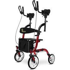 Upright Rollator Walker for Seniors Tall Stand up with Seat Padded Armrests, used for sale  Shipping to South Africa