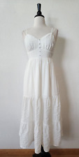 Vestido Anthropologie Midi Nuevo Talla Grande XL Blanco Novia Casa Abuela Boho Chic segunda mano  Embacar hacia Argentina