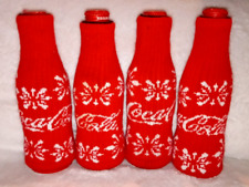 Acogedor suéter Coca Cola botella de aluminio 8,5 oz vacaciones Navidad Koozie copo de nieve segunda mano  Embacar hacia Argentina