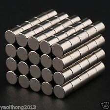 50pcs Small Disc Cylinder Neodymium Magnets 8 mm x 6 mm Round Rare Earth Neo N50 for sale  Shipping to South Africa