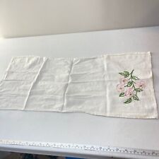 toalha de cozinha algodão rosa flores bordada boho retrô comprar usado  Enviando para Brazil