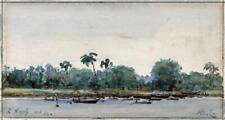 Pintura en acuarela Henry William Cotman (1876-1938) - Hooghly River India 1908 segunda mano  Embacar hacia Argentina