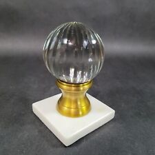 Balustrade Crystal Finial on Brass and Marble Base Paperweight Two's Company for sale  Shipping to South Africa