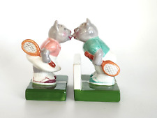 Bonito kitchy beijando gatos tenistas sal pimenta shakers par porcelana comprar usado  Enviando para Brazil