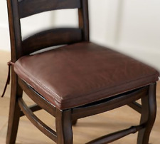 Genuine leather chair cushion pad cover with ties dining seat pad Cover 1, used for sale  Shipping to South Africa