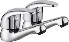 JASSFERRY Chrome Pair of Basin Taps Hot and Cold Water Bathroom Sink Tap Top Lev for sale  Shipping to South Africa