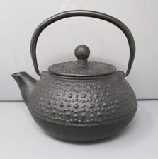 Used, Cast Iron Tetsubin Teapot with Mesh Strainer Hobnail Black 3.5 Cups for sale  Shipping to South Africa