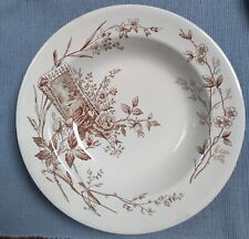 Plato de sopa Edge Malkin & Co Trentham marrón Ca 1880 segunda mano  Embacar hacia Argentina