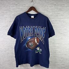 Camisa masculina irlandesa de luta vintage Notre Dame XL azul ponto único futebol dos anos 90 comprar usado  Enviando para Brazil