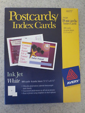 Usado, Cartão postal/índice Avery 8577 jato de tinta branco 5 1/2" x 4 1/4" 396 cartões caixa aberta comprar usado  Enviando para Brazil