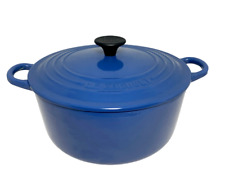 Vtg Le Creuset Round Dutch Oven Enameled Cast Iron Blue Harmonic 3.5 Qt Pristine, used for sale  Shipping to South Africa