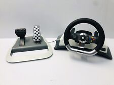 Xbox 360 Wireless Racing Steering Wheel w/ Force Feedback Pedals Tested & Works!, used for sale  Shipping to South Africa