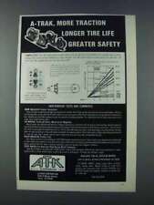 1981 ATK A-Trak Ad - More Traction Longer Tire Life, used for sale  Shipping to South Africa