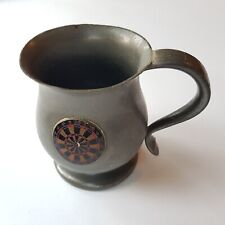 Antique early darts dartboard sport English Pewter ale beer tankard mug British for sale  Shipping to South Africa