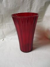 Vaso alargado de plástico vermelho 8" com nervuras, usado comprar usado  Enviando para Brazil