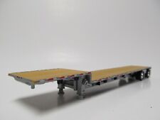 DCP 1/64 SCALE TRANSCRAFT STEP DECK TRAILER TAN / BROWN DECK WITH SILVER FRAME for sale  Brownstown