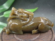 Antique Chinese Nephrite Celadon-HETIAN-old JADE DRAGON Statue QING DY. for sale  Shipping to Canada