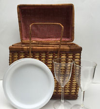 Wicker picnic basket for sale  Shipping to Ireland