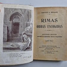 Gustavo Adolfo Becquer - Rimas - Obras escogidas - Ed. Maucci Hermanos, usado segunda mano  Argentina 