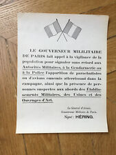 Affiche bombardements juin d'occasion  Paris XV