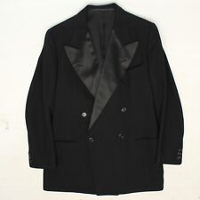 VTG 1948 Mosella Mens Tuxedo Formal Dinner Jacket 36R Black Wool Satin Lapel , used for sale  Shipping to South Africa