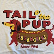 NUEVO SIN ETIQUETAS Camisa Ringer Tail O' the Pup Los Ángeles Desde 1946 Hot Dog Soporte segunda mano  Embacar hacia Mexico