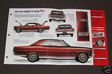 Chevrolet Chevy II SS 1966-1967 folleto fotográfico hoja de especificaciones de coche segunda mano  Embacar hacia Argentina