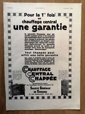 Publicité 1931 chauffage d'occasion  Bordeaux-